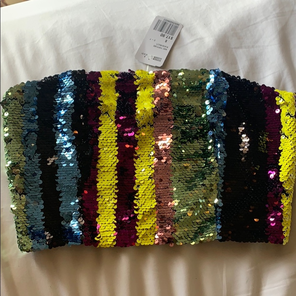 Sequin crop top